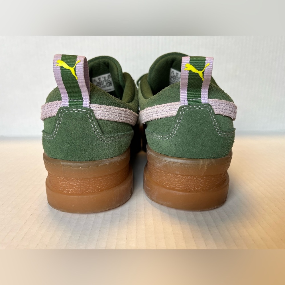 PUMA x Liberty Mayze Platform Sneakers Floral Green Suede Women’s Size 10 - Picture 4 of 10